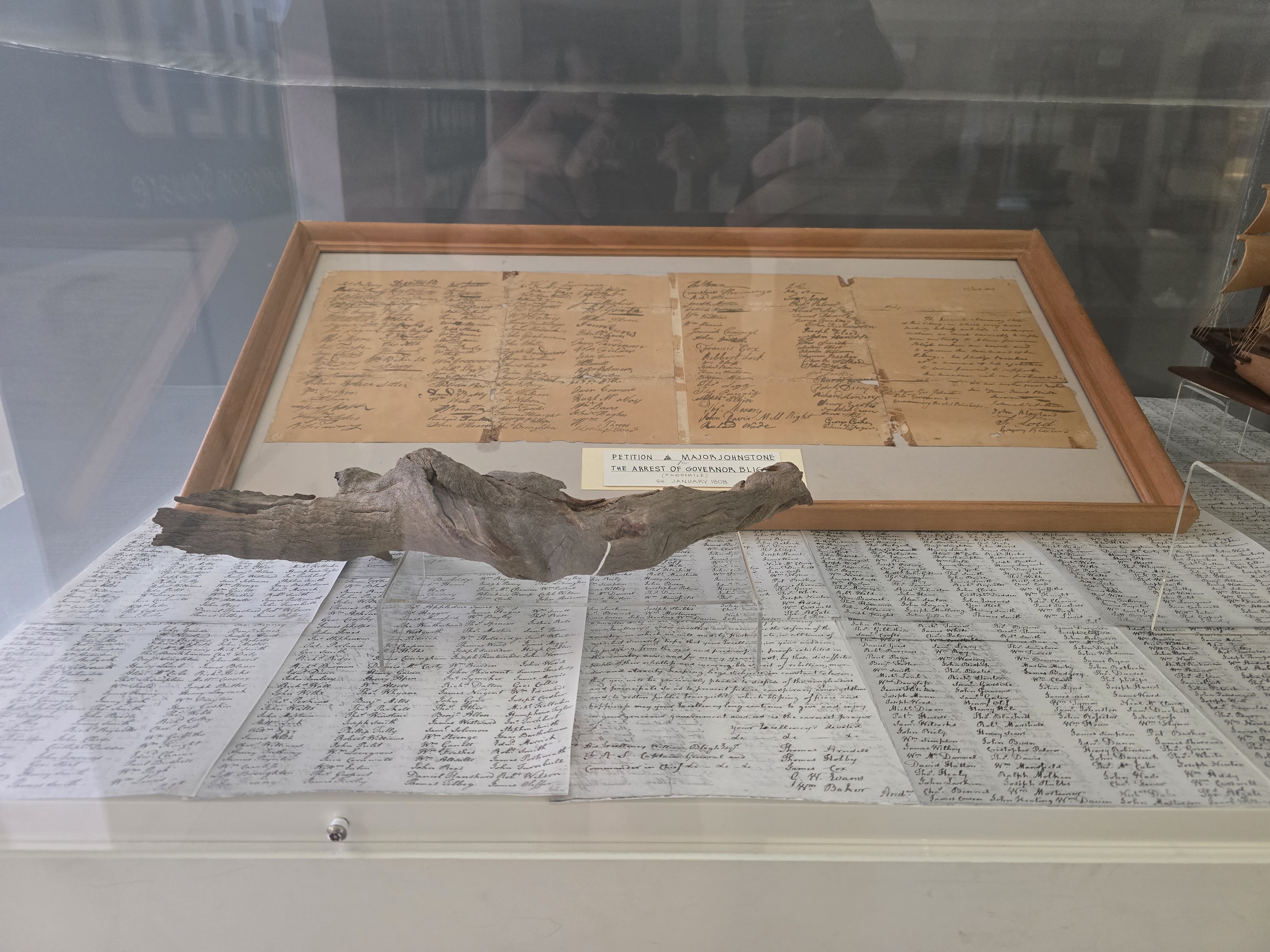 Stories from the River Dyarubbin exhibition wall at Hawkesbury Regional Museum